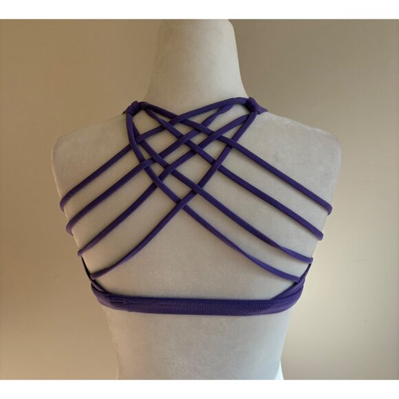Born Primitive Vitality Sports Bra Purple Strappy Back Size Extra Small - Picture 2 of 10